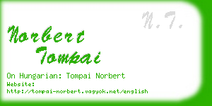 norbert tompai business card